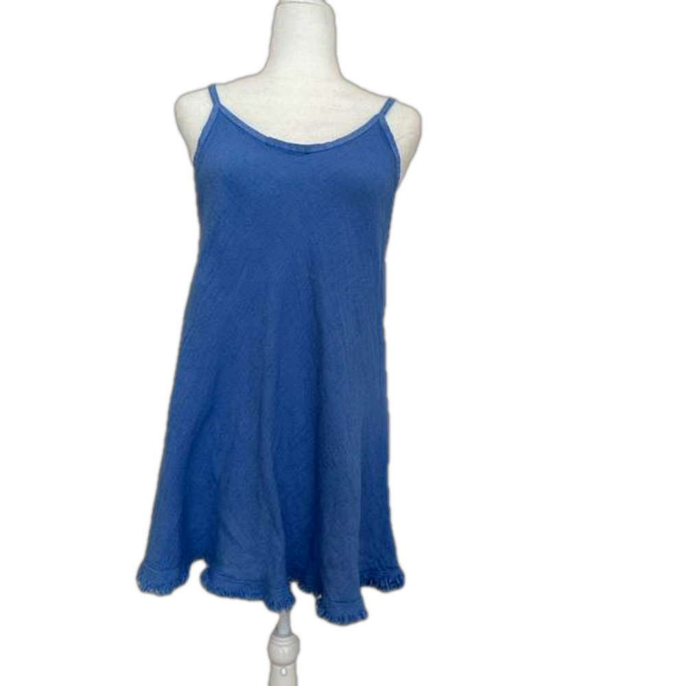 Colette 100% Linen Long Frayed Hem Tank